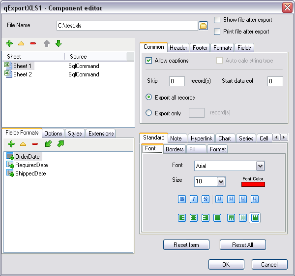 Advanced Data Export .NET 1.6.9 screenshot