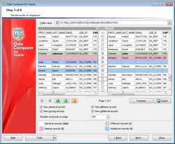 EMS Data Comparer for Oracle screen shot