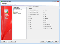 EMS Data Export for Oracle screen shot