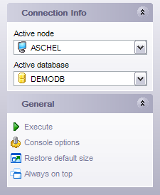 CLP Console - Using Navigation bar