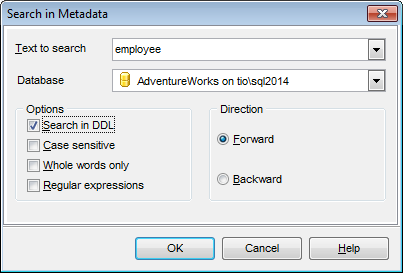 Search in metadata - Setting search condition