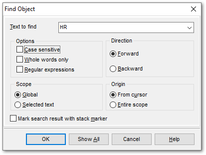 DB Explorer - Find Object