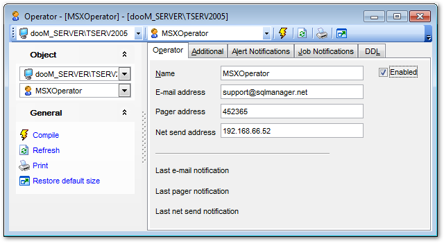 Operator Editor - Editing operator definition