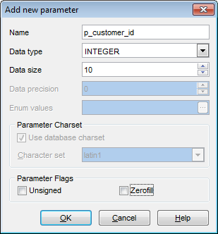 Function Editor - Editing function definition - Add new parameter