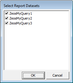 Report Designer - Selecting datasets