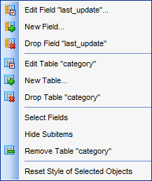 VDBD - Using field context menu