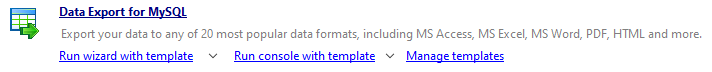 Data Manipulation - Running Data Export