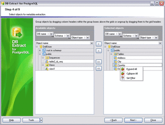 Selecting objects for metadata extraction