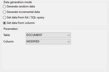 Time field parameters - Mode - Field