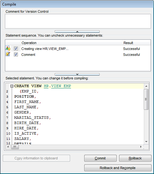 Appendix - Changing Metadata window