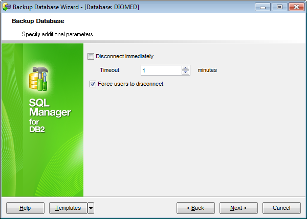 Backup Database - Specifying additional parameters