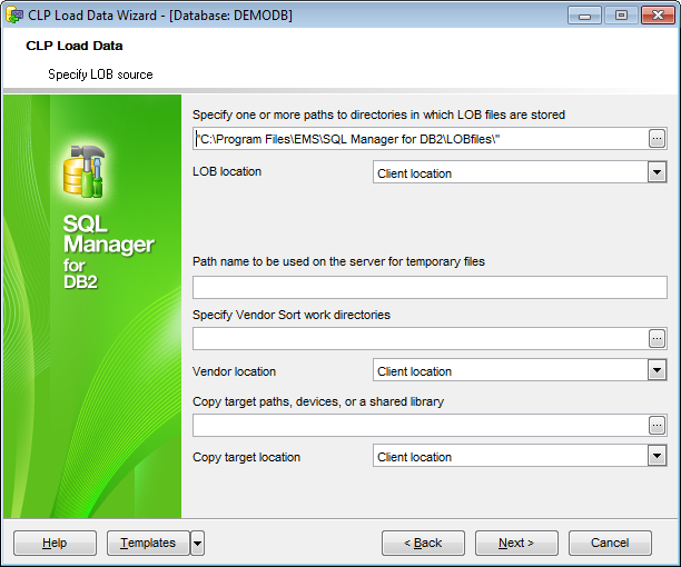 CLP Load - Specifying LOB source