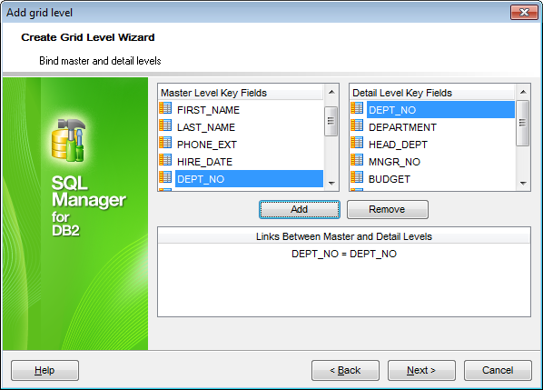 Create Grid Level - Binding master and detail levels