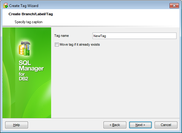 Create tag wizard - Specifying tag caption