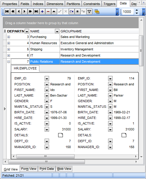 Data View - Grid View - Working in card view mode