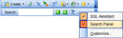 DB Explorer - Search Panel - Activate