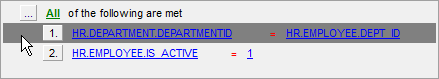 Environment Options - Tools - QB - Style & Color - Active condition row