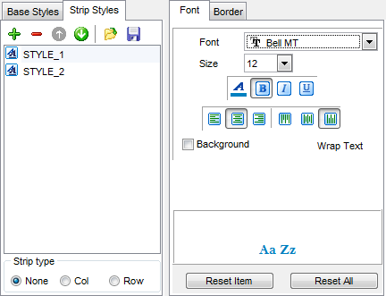 Export Data - Format-specific options - Excel 2007 - Strip Styles
