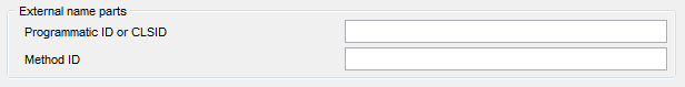 Function Editor - Editing function definition - Ole External name parts