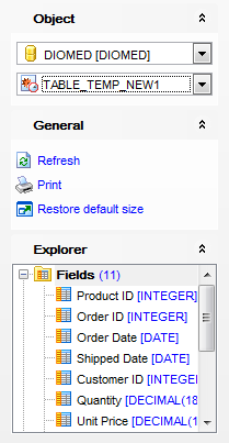 Global Temporary Table Editor - Using Navigation bar