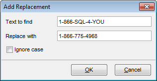 Import Data - Setting advanced field formats - Add Replacement