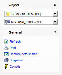 MQ Table Editor - Using Navigation bar