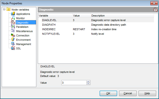 Node Properties - Node variables - Diagnostic