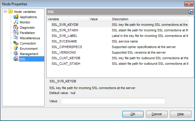 Node properties - Node variables - SSL