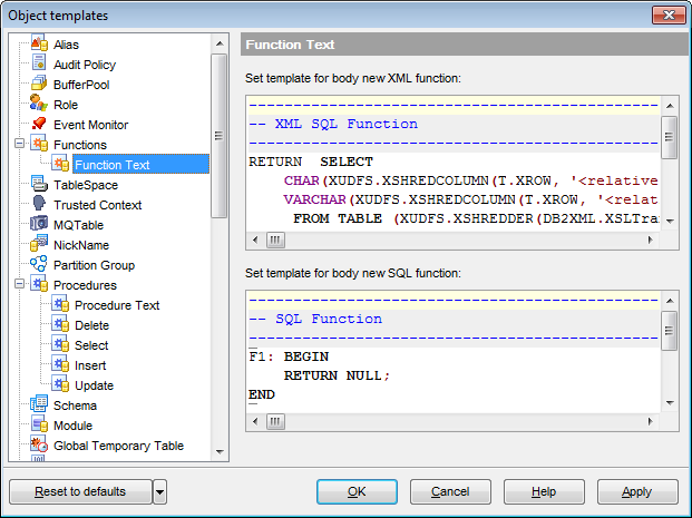 Object Templates