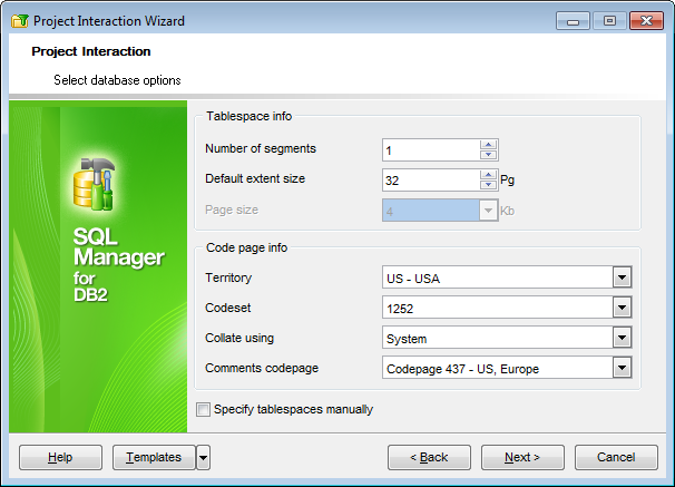 Project Interaction - Setting connection properties