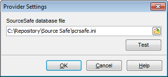 Provider settings - SourceSafe