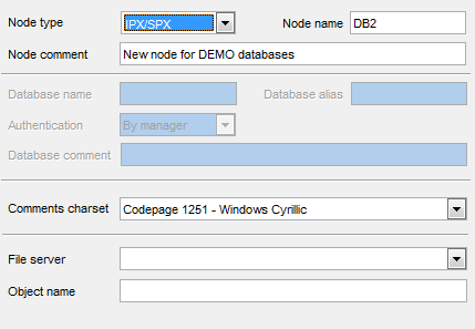 Register Node wizard - New entry - Connection - IPX_SPX