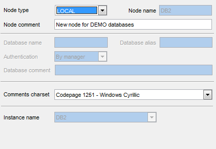 Register Node wizard - New entry - Connection - Local