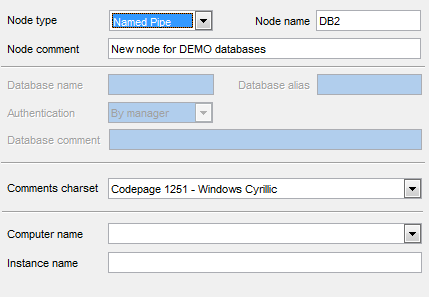 Register Node wizard - New entry - Connection - Named Pipe