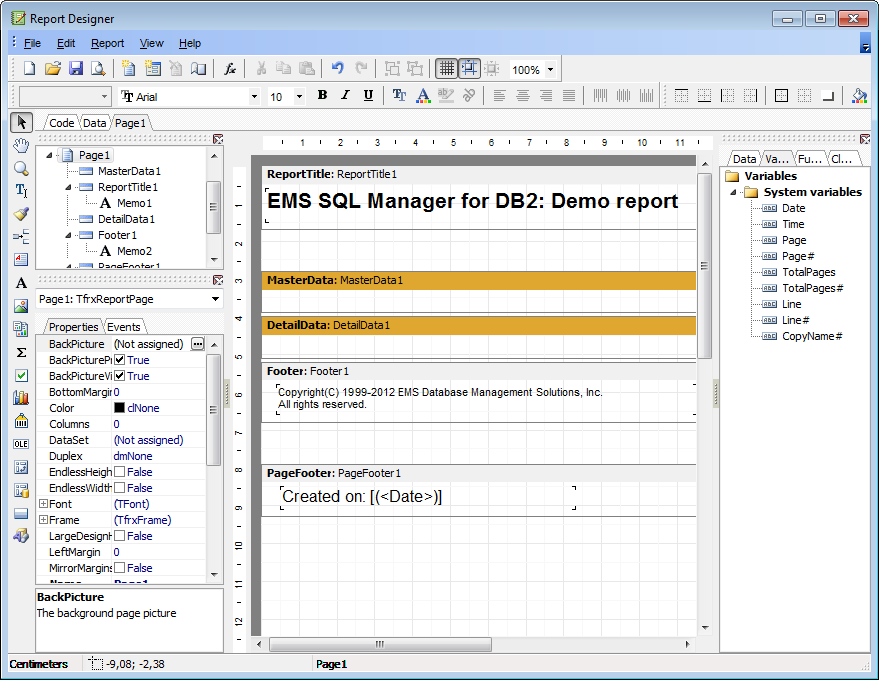 Report Designer - Adding report data