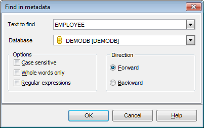 Search in Metadata - Setting search conditions