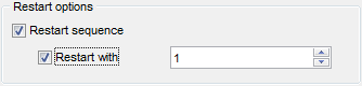 Sequence Editor - Editing sequence definition - Restart options