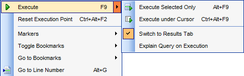 SQL Editor - Executing queries