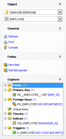 Table Editor - Using Navigation bar