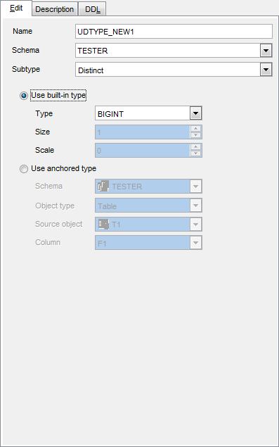 UD Type Editor - Editing UD Type definition