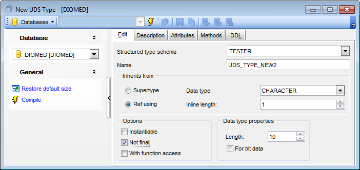 UDS Type Editor - Editing UDS Type definition
