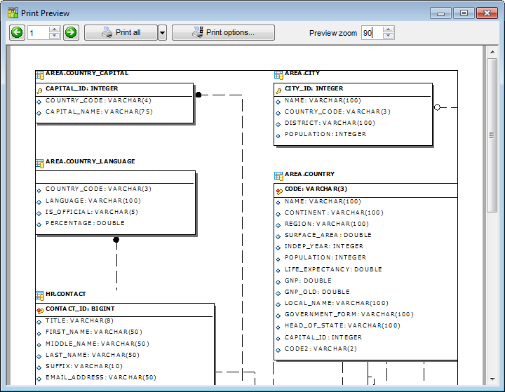 VDBD - Printing diagram - Print Preview