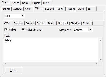 Editing Chart - Chart - Titles