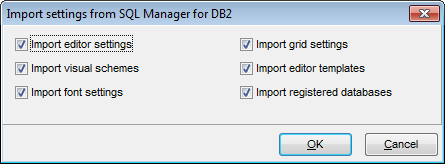 hs2500 - Import settings