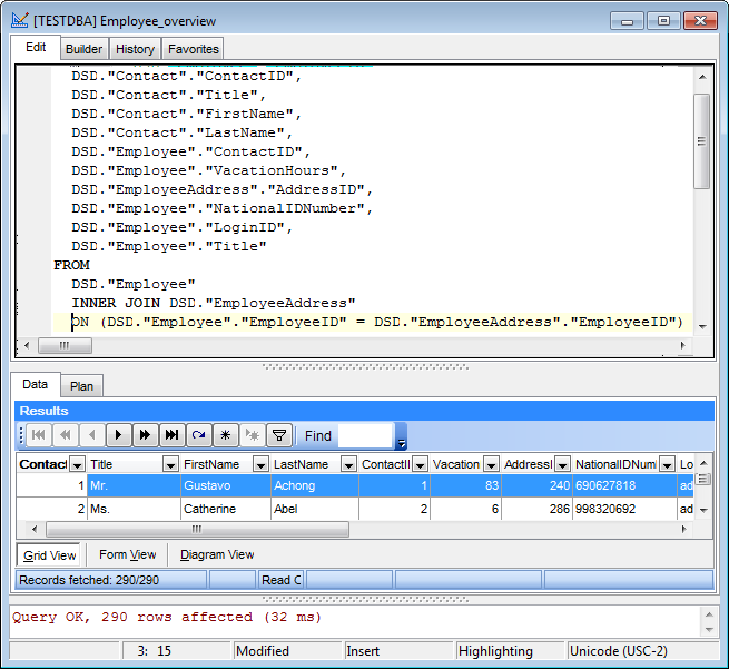 hs3315 - Executing queries