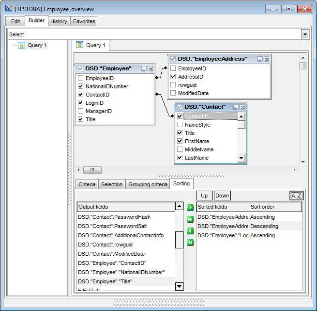 hs3326 - Setting sorting parameters