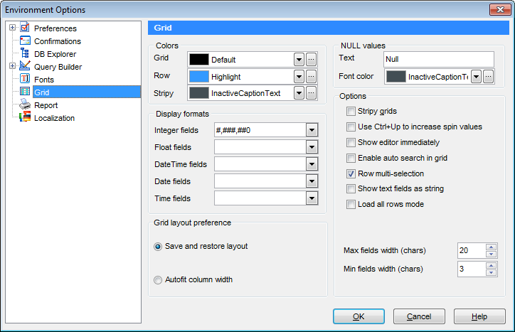 hs4117 - Environment Options - Grid