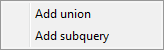 Visual Query Builder - union