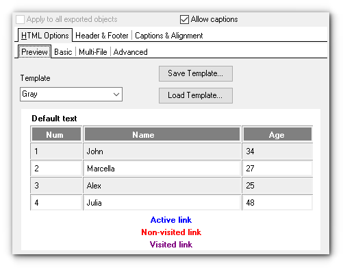 Step 7 - Format-specific options - HTML