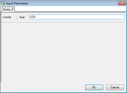 Step 9 - Imput Parameters dialog